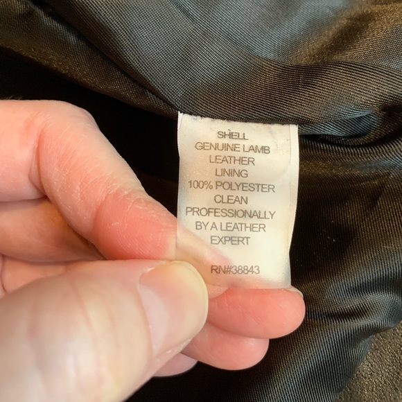 NWOT Women’s Tahari Ruffle Lambskin leather jacket / Black /Small - Picture 13 of 16